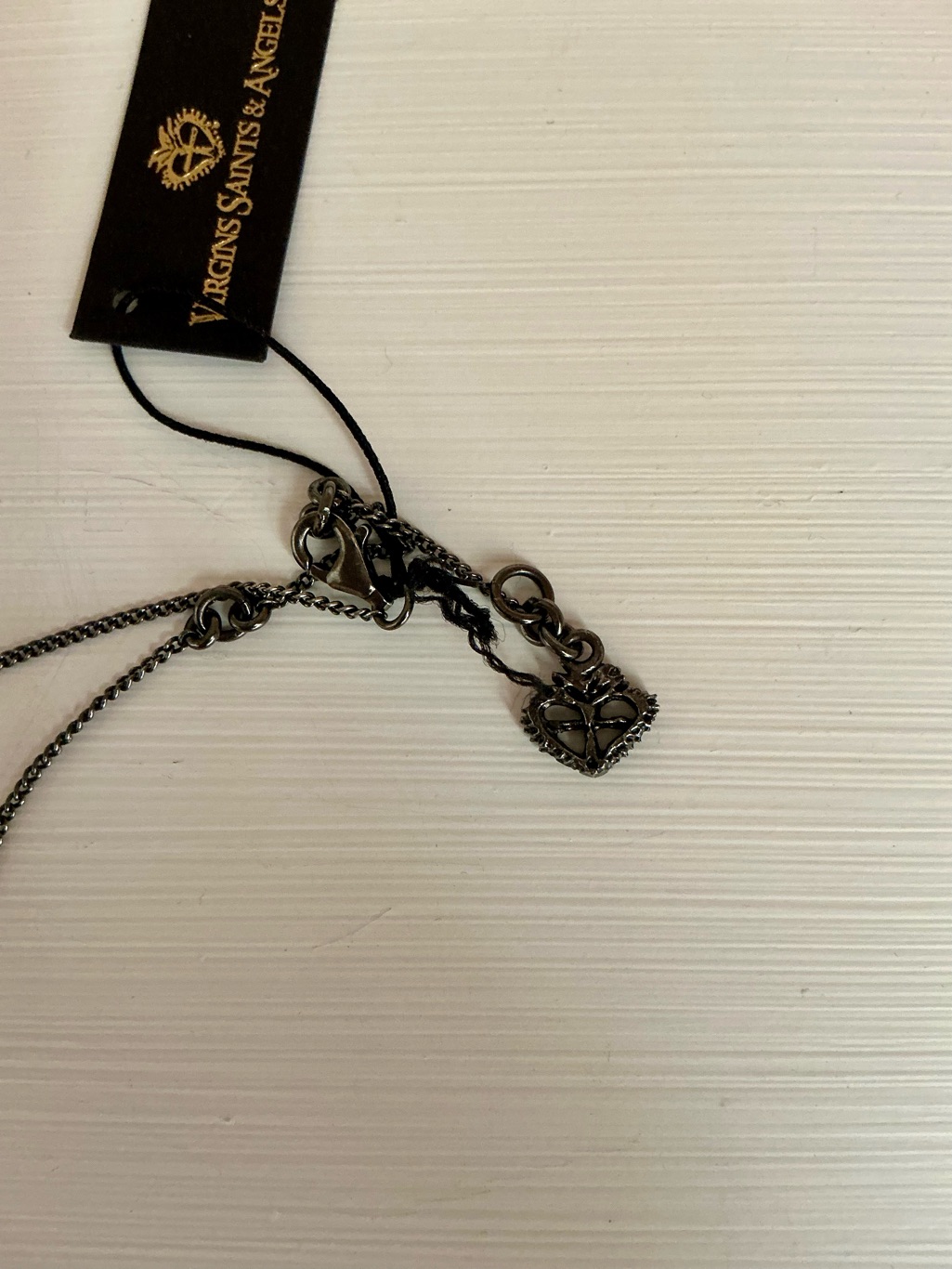 Nwt Vsa Virgins Saints Angels Cloister San Benito Gunmetal Necklace 14"-16" — image 3 of 5